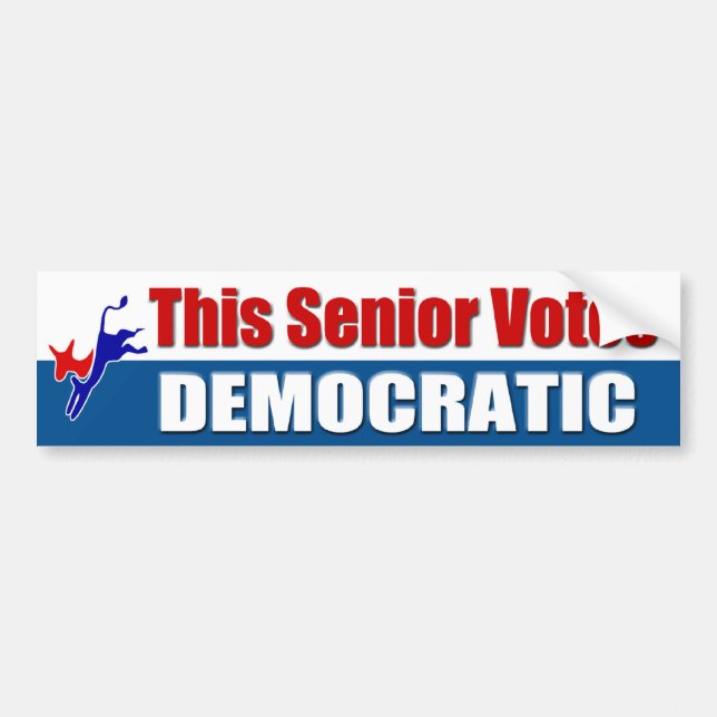 This Senior Votes Democratic Bumper Sticker (Front)