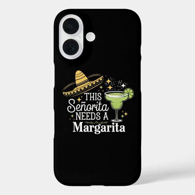 This Senorita Needs A Margarita Cinco De Mayo Case-Mate iPhone Case (Back)