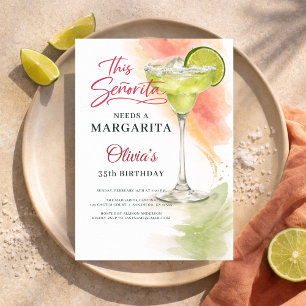 This Señorita Needs a Margarita Fiesta Invitation