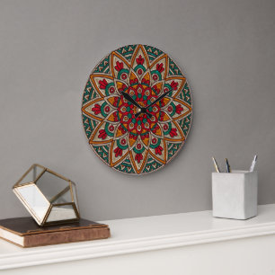 This shiny colorfu metallizer glass art wall clock