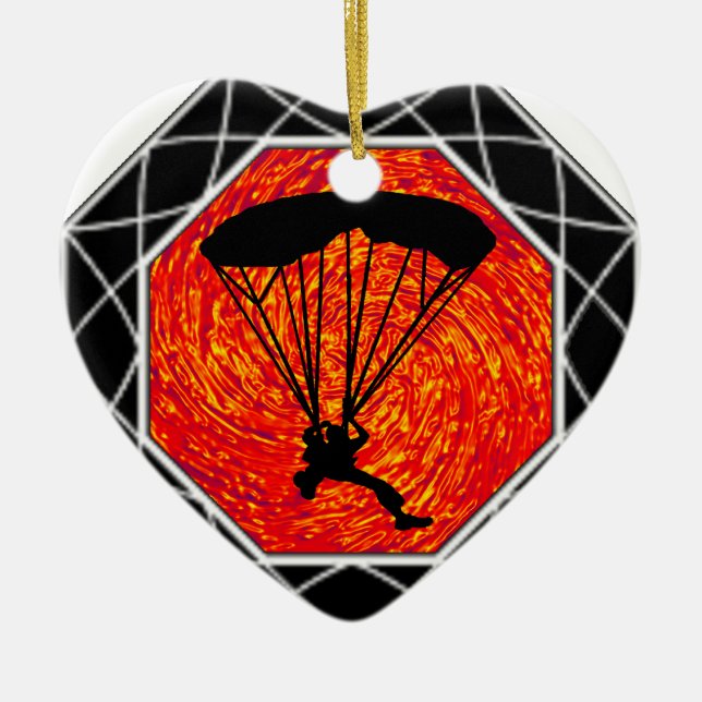 THIS SKYDIVING SET CERAMIC ORNAMENT (Front)