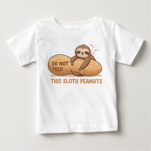 This Sloth Can’t Eat Peanuts   Kids Allergy Shirt
