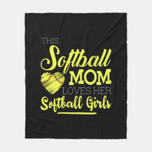 This softball mom loves her Softball Girls Fleece Blanket