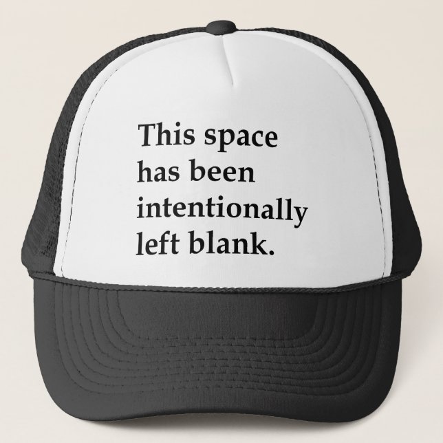 This Space Blank Trucker Hat (Front)