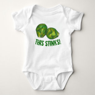 This Stinks! Stinky Green Brussels Sprouts Veggie Baby Bodysuit