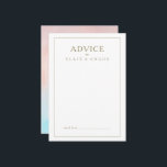 This Summer Sunset Watercolor Wedding Advice Card<br><div class="desc">This summer sunset watercolor wedding advice card is perfect for your tropical beach boho wedding. Designed with minimalist,  orange-peach coral and dusty blue watercolor,  accompanied with simple rustic sandy gold typography. It's sure to match your modern bohemian coastal destination wedding vibes.</div>