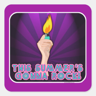 This Summer's Gonna Rock Square Sticker