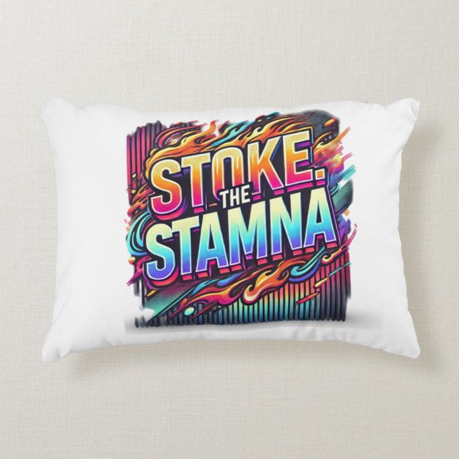 This t-shirt design features the bold phrase accent pillow (Front)