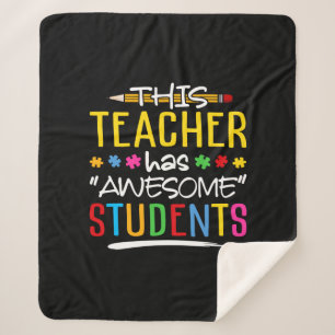 This Teacher Has Awesome Students Sherpa Blanket