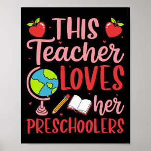 This Teacher Loves Her Preschoolers Valentine’s Da Poster