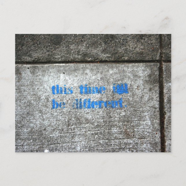 This Time I'll Be Different Postcard (Front)
