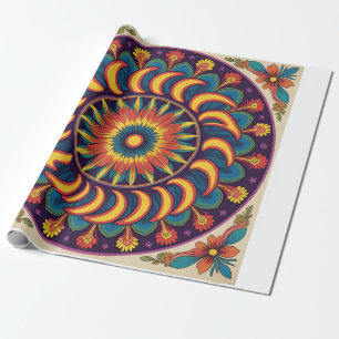 This title uses key keywords (Retro 70s, Groovy Wrapping Paper
