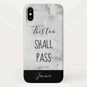 This Too Shall Pass Cute Marble Name Personalized Case-Mate iPhone Case