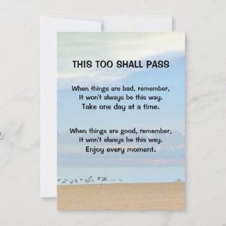 This Too Shall Pass Greeting Card
