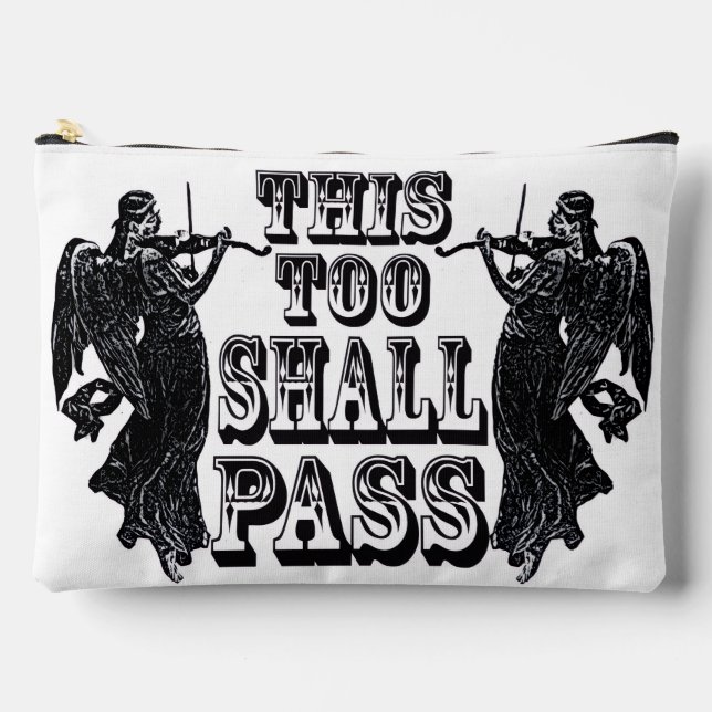 This Too Shall Pass large accessory bag (Front)