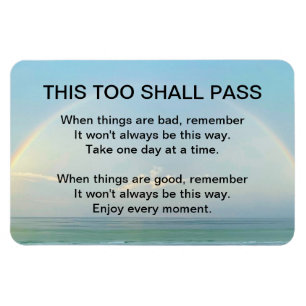 This Too Shall Pass Magnetic Card Magnet