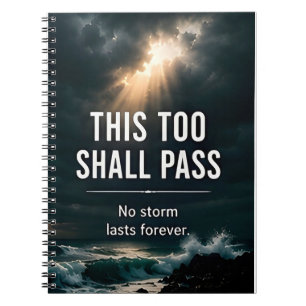 🌤️ This Too Shall Pass motivational Notebook