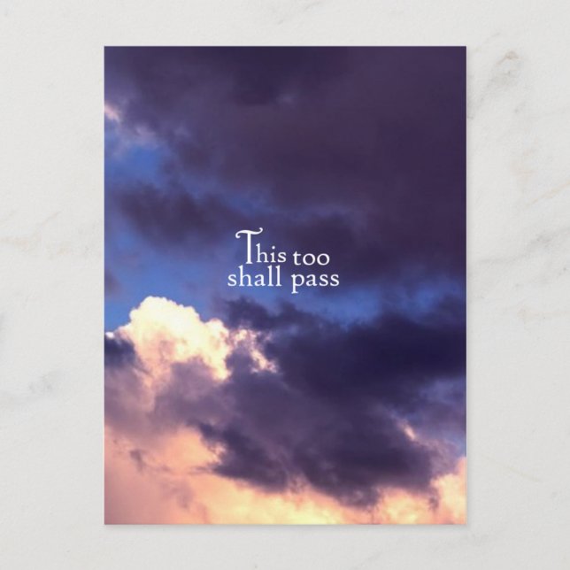 This too shall pass postcard (Front)