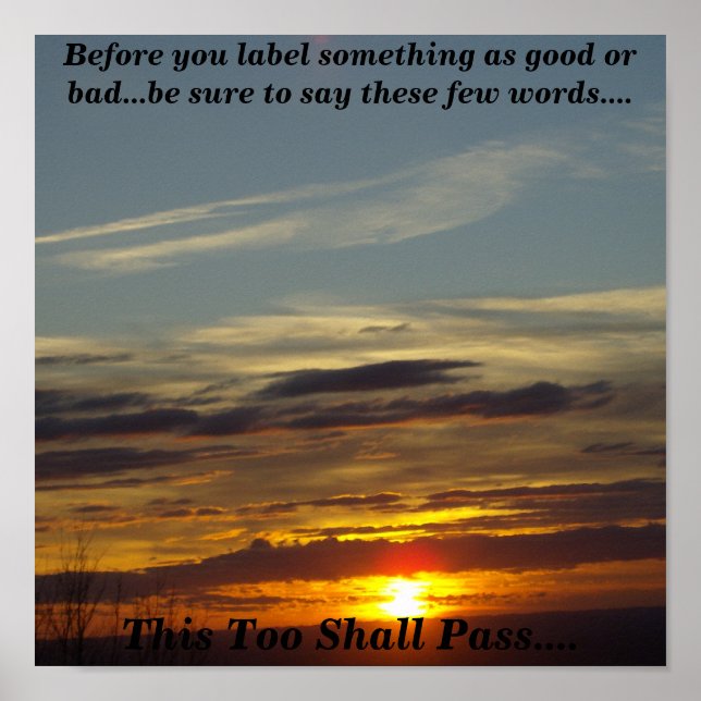 This Too Shall Pass Poster (Front)