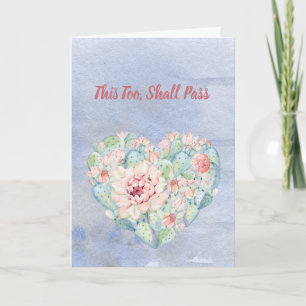 This Too Shall Pass Watercolor Cactus Card