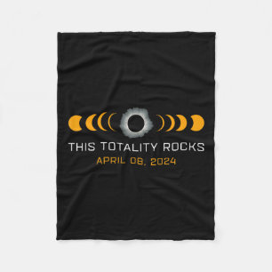 This Totality Rocks Funny Total Solar Eclipse Astr Fleece Blanket
