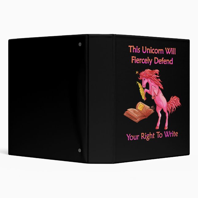 This Unicorn Will Defend Your Right To Write Binder (Background)