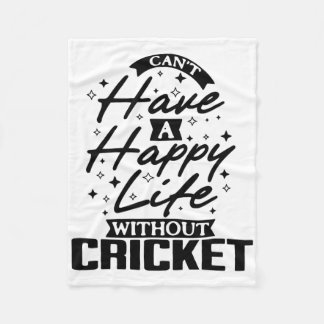 This Unique Design Is An Ideal Choice For Cricket Fleece Blanket
