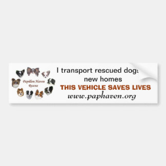 THIS VEHICLE SAVES LIVES BUMPER STICKER