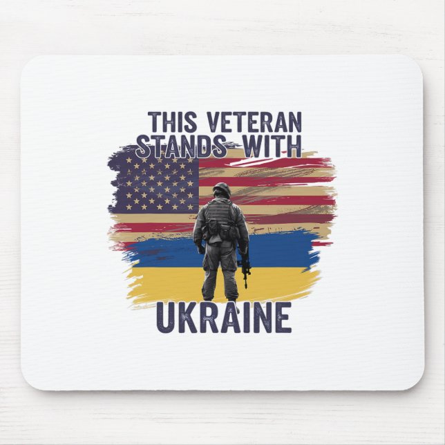 This Veteran Stands With Ukraine 10  Mouse Pad (Front)