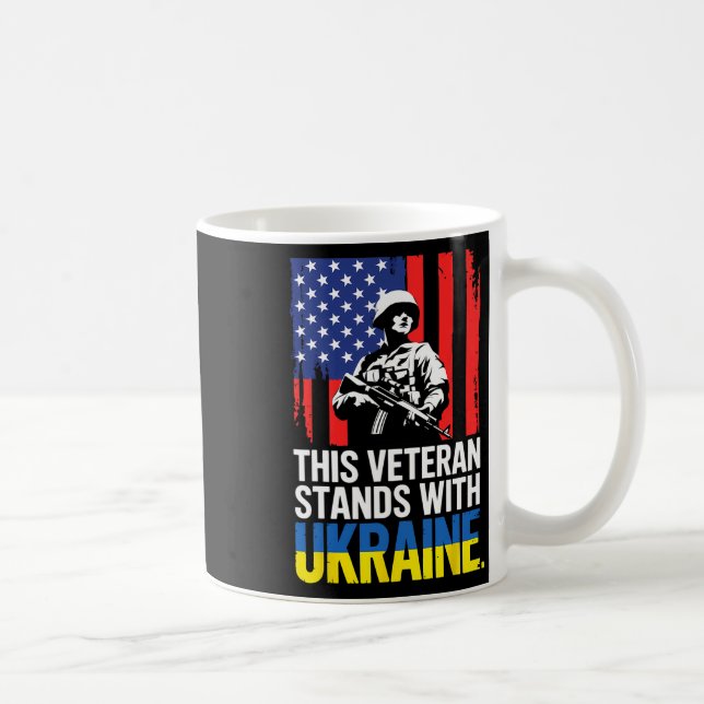 This Veteran Stands With Ukraine 13  Coffee Mug (Right)
