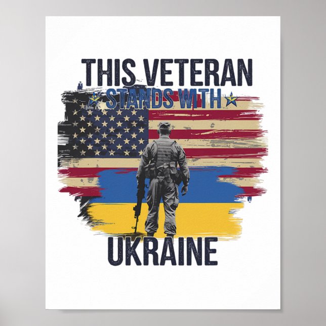 This Veteran Stands With Ukraine 15  Poster (Front)