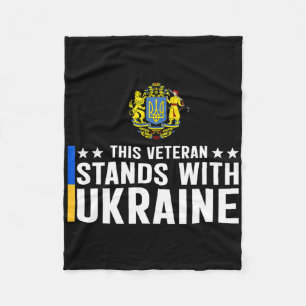 This Veteran Stands With Ukraine 5 Fleece Blanket