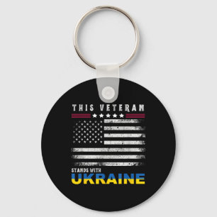 This Veteran Stands With Ukraine Keychain