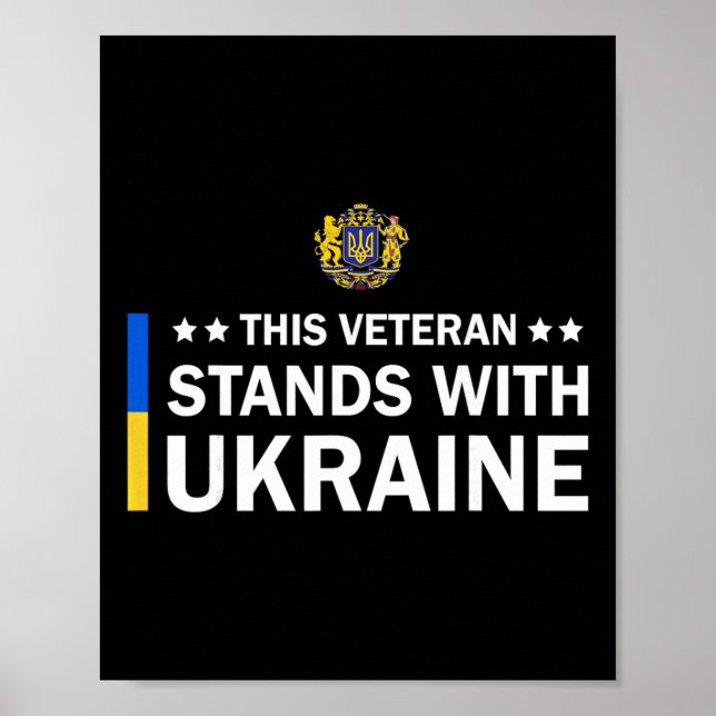 This Veteran Stands With Ukraine  Poster (Front)