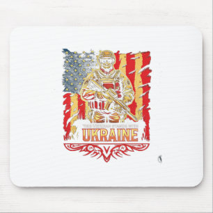 This Veteran Stands With Ukraine Support Ukraine V Mouse Pad