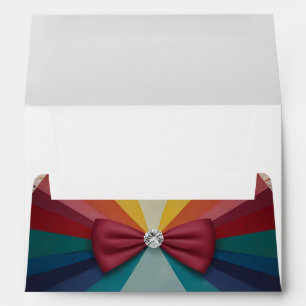 This vibrant and elegant wedding invitation combin envelope