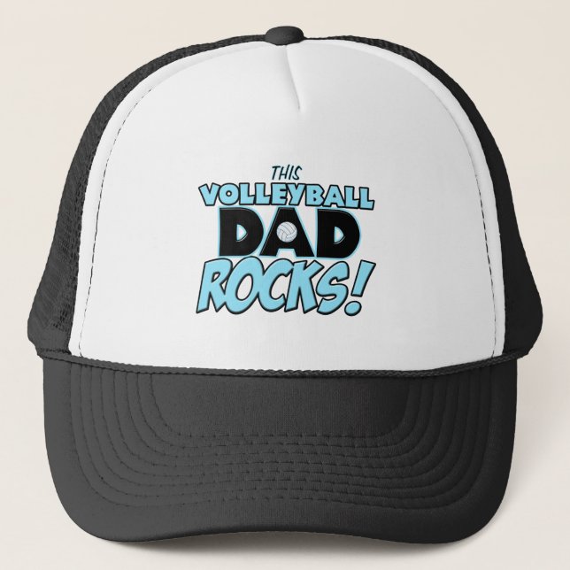 This Volleyball Dad Rocks copy.png Trucker Hat (Front)
