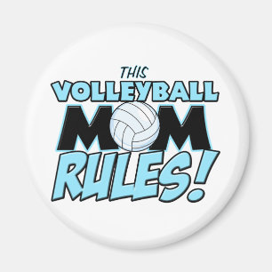 This Volleyball Mom Rules.png Magnet