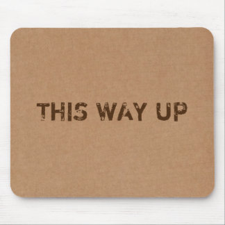 This Way Up Cardboard Box Texture Mouse Pad