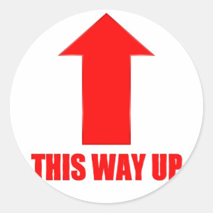 This Way Up Classic Round Sticker