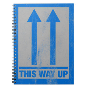 This way up sign notebook
