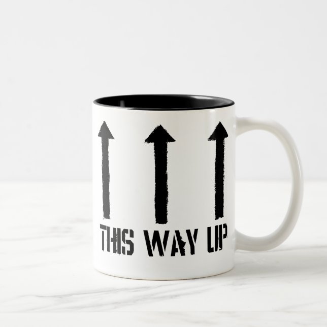 This Way Up Two-Tone Coffee Mug (Right)