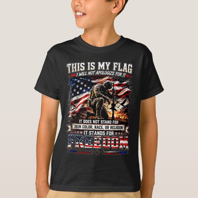 This Will Not Apologize For N Is Flag Does Not T-Shirt (Front)