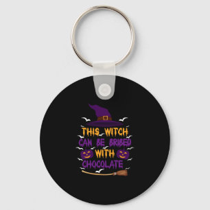 This Witch Can Be Bribed With Chocolate Halloween Keychain