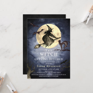 This Witch is getting Hitched Bridal Shower Invitation