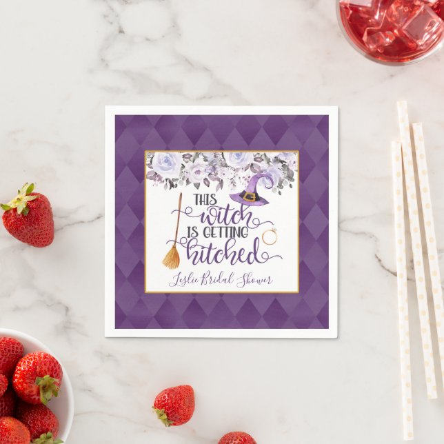 This Witch is Getting Hitched Napkin - Custom (Insitu)
