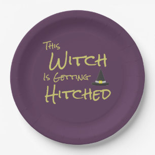 This Witch Is Getting Hitched Paper Plate