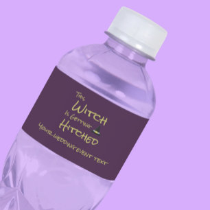 This Witch Is Getting Hitched Water Bottle Label