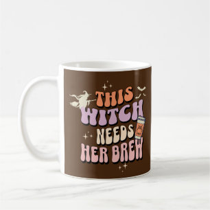 This Witch Needs Her Brew Coffee Halloween Mug