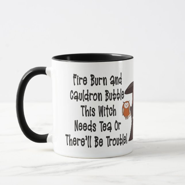 This Witch Needs Tea Cheeky Witch Halloween Mug (Left)